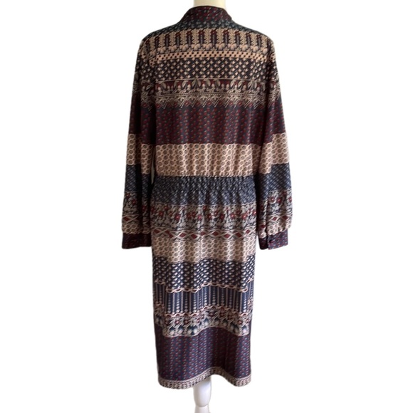 Vintage 80s Boho Floral Print Dress - Picture 2 of 11